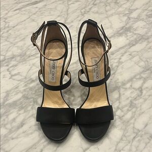 Jimmy Choo Black Strappy Heels Size 42